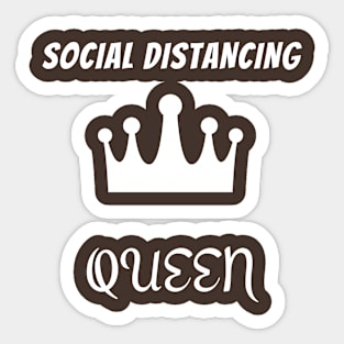 Social Distancing Queen shirt for women Sticker